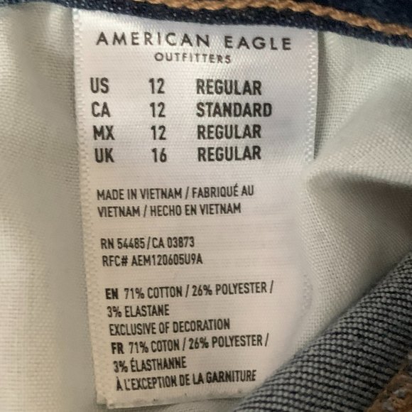 American Eagle Next Level Highest Waist Jegging Jeans size 12 Regular - Picture 12 of 12